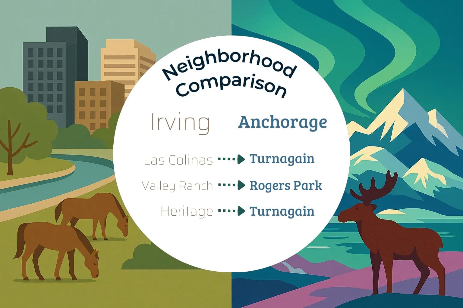 Irving vs Anchorage Neighborhood Comparison