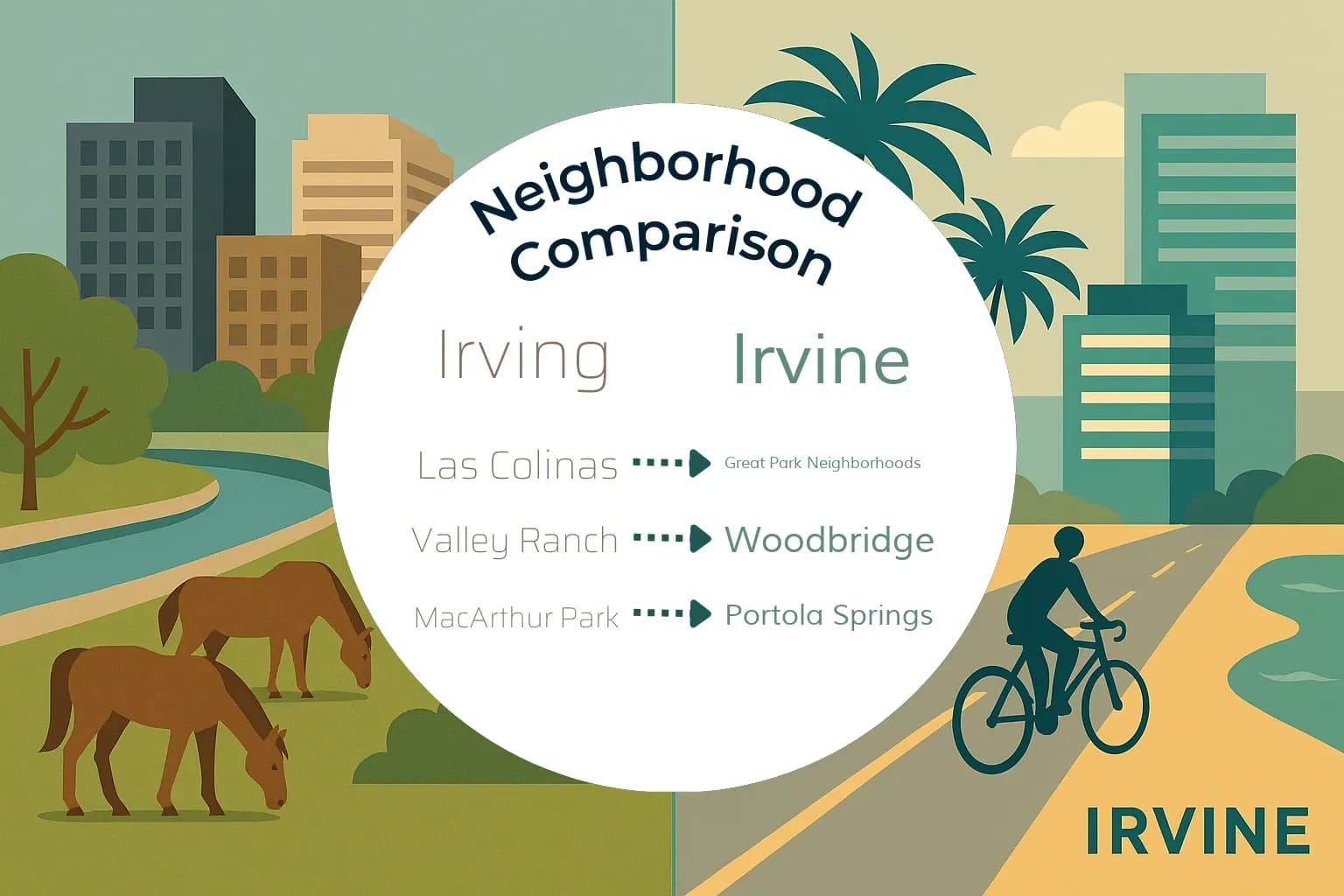 Irving vs Irvine Neighborhood Comparison