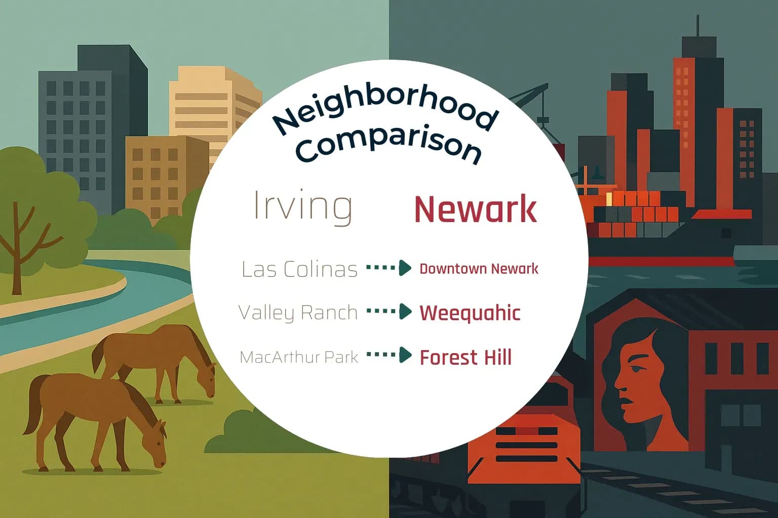 Irving vs Newark Neighborhood Comparison