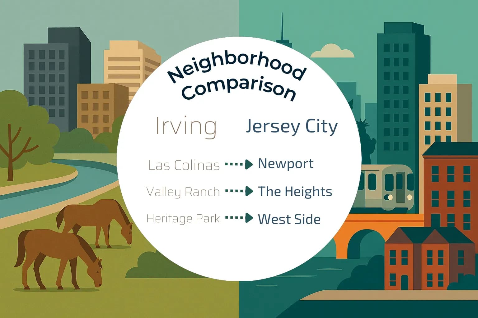 Irving vs Jersey City Neighborhood Comparison