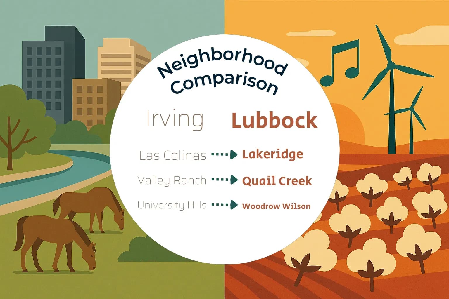 Irving vs Lubbock Neighborhood Comparison