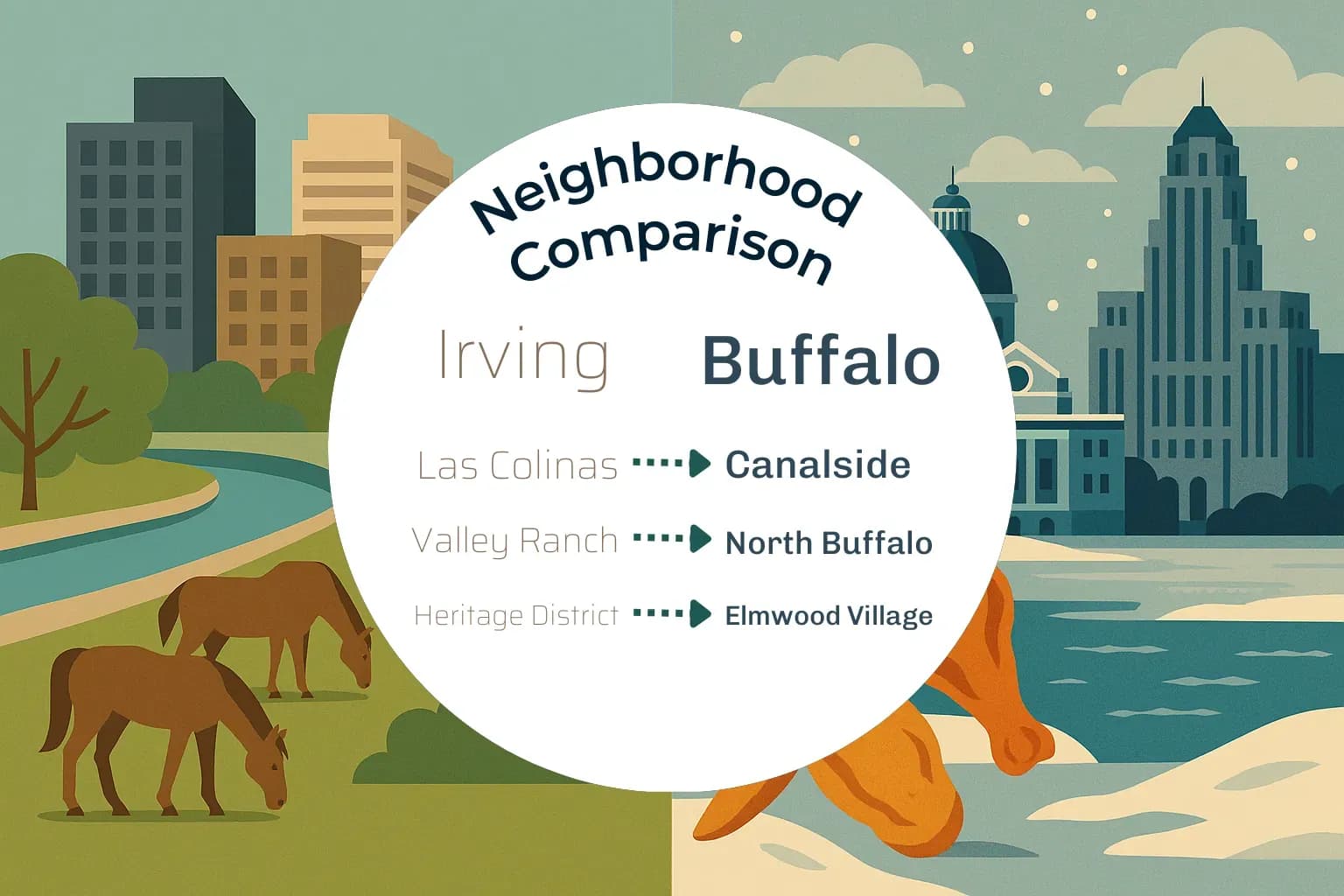 Irving vs Buffalo Neighborhood Comparison