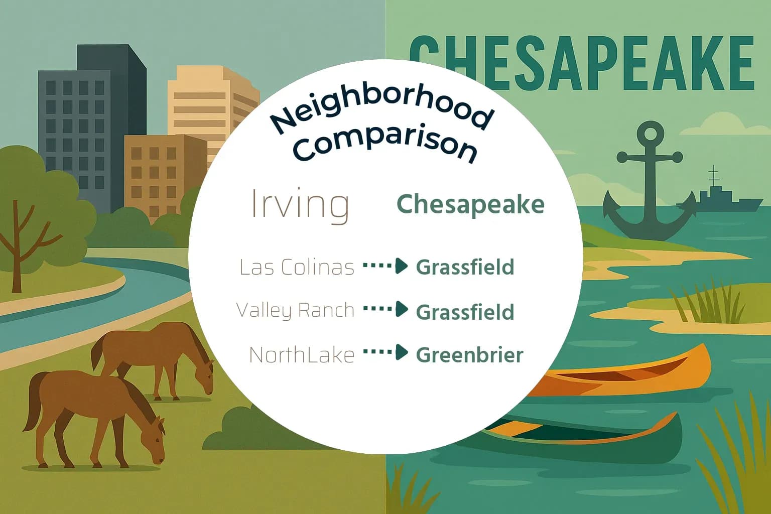 Irving vs Chesapeake Neighborhood Comparison
