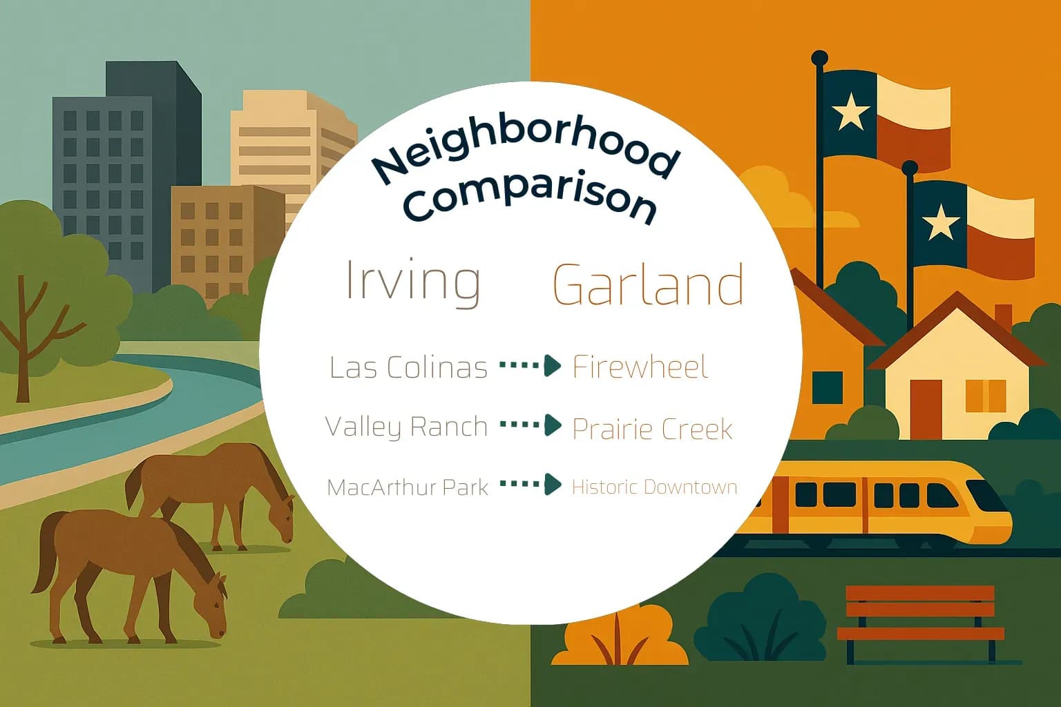 Irving vs Garland Neighborhood Comparison
