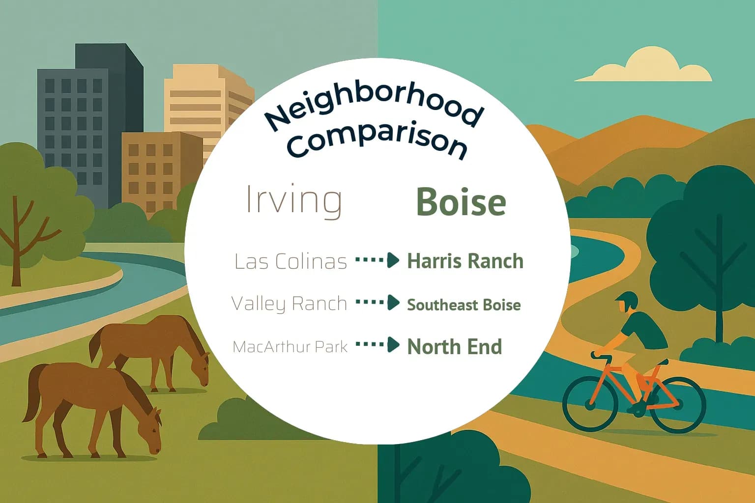 Irving vs Boise Neighborhood Comparison