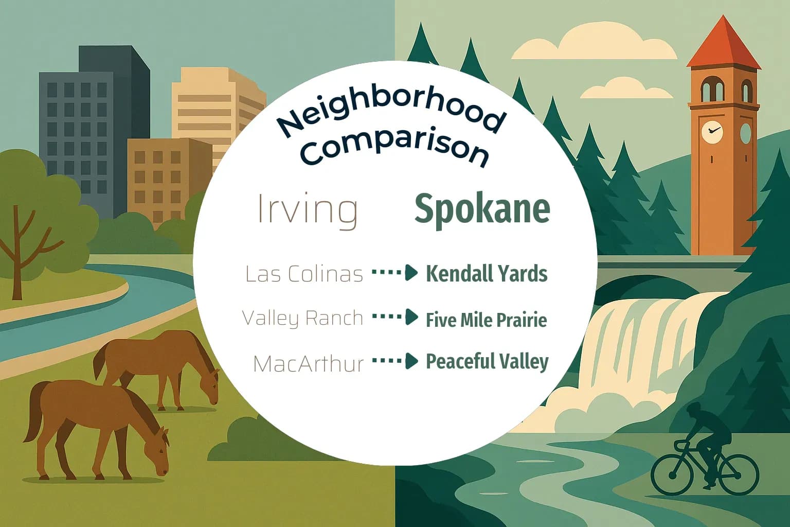 Irving vs Spokane Neighborhood Comparison