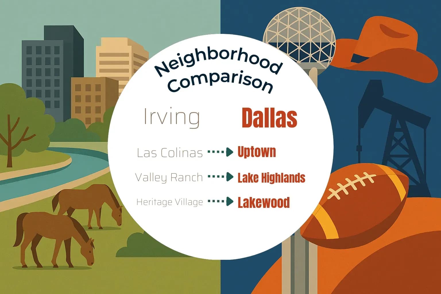 Irving vs Dallas Neighborhood Comparison
