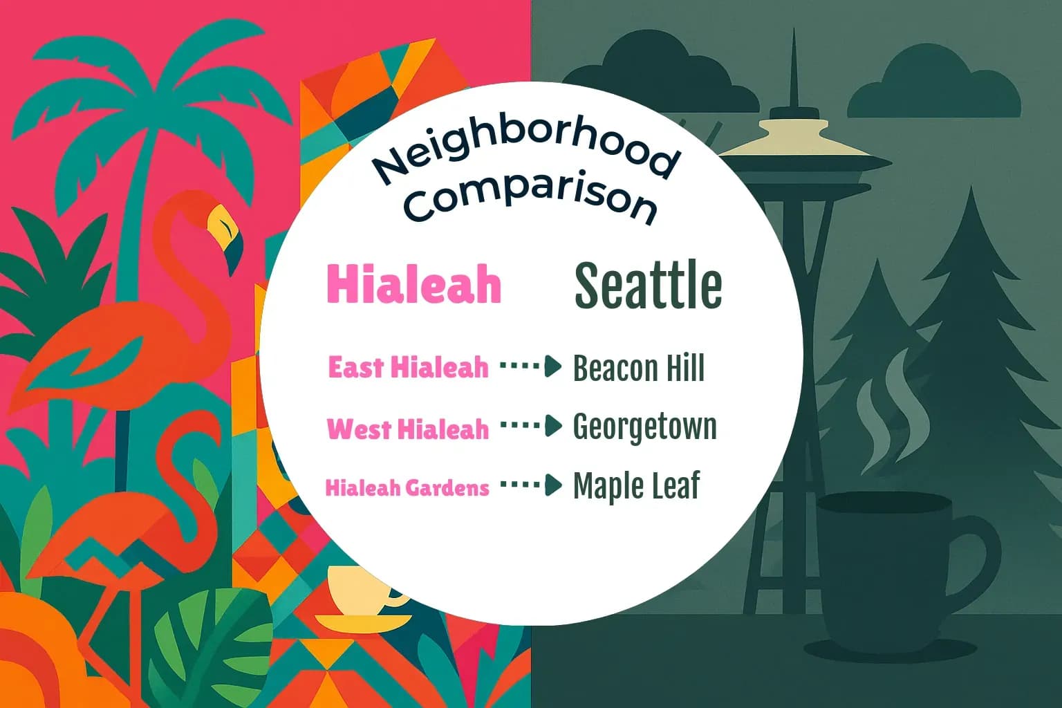 Hialeah vs Seattle Neighborhood Comparison