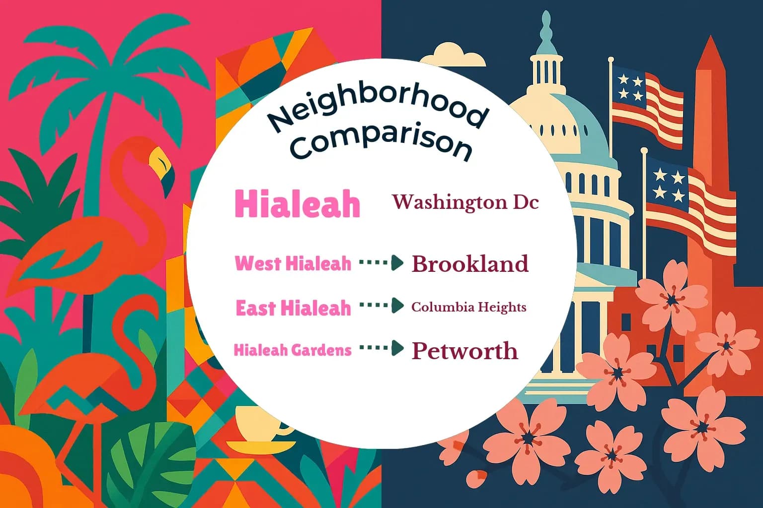 Hialeah vs Washington DC Neighborhood Comparison