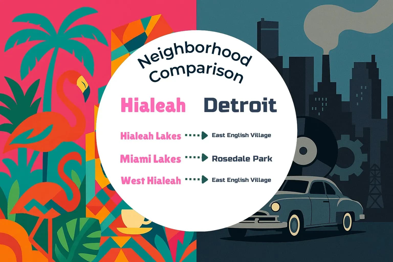 Hialeah vs Detroit Neighborhood Comparison