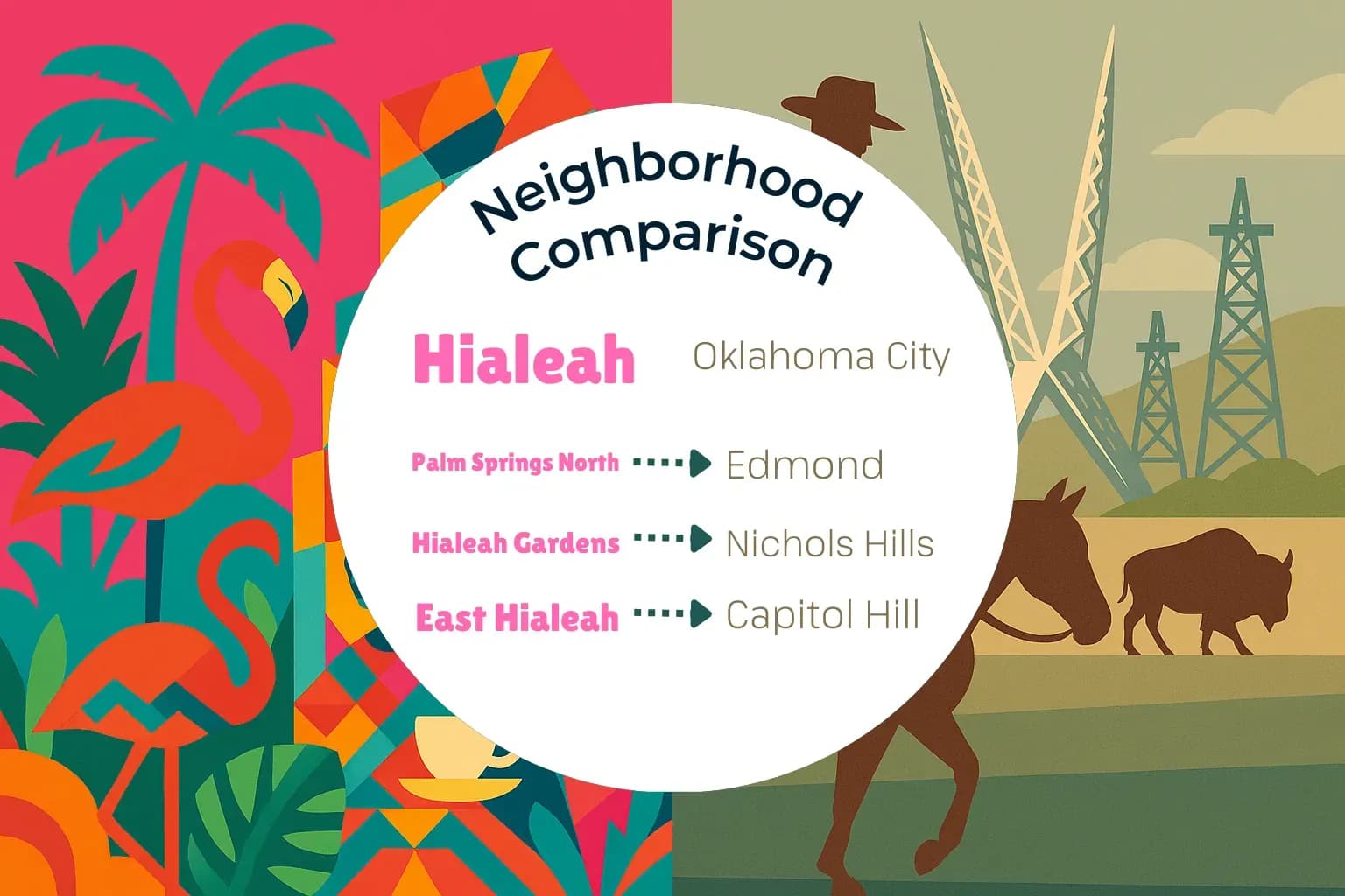 Hialeah vs Oklahoma City Neighborhood Comparison