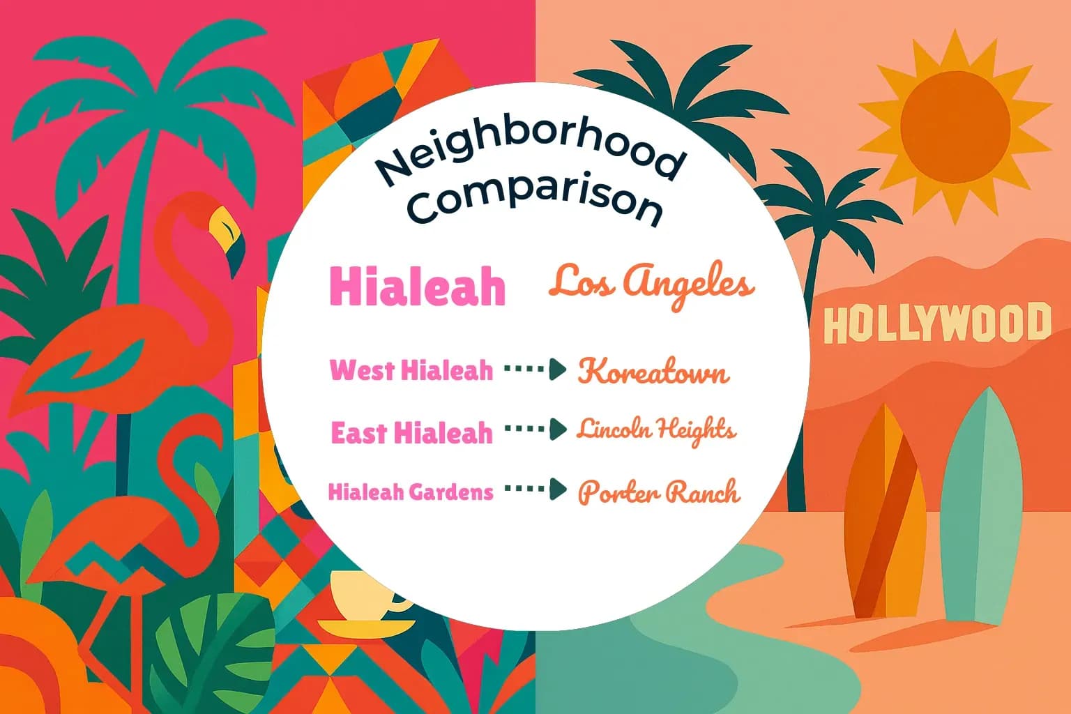 Hialeah vs Los Angeles Neighborhood Comparison