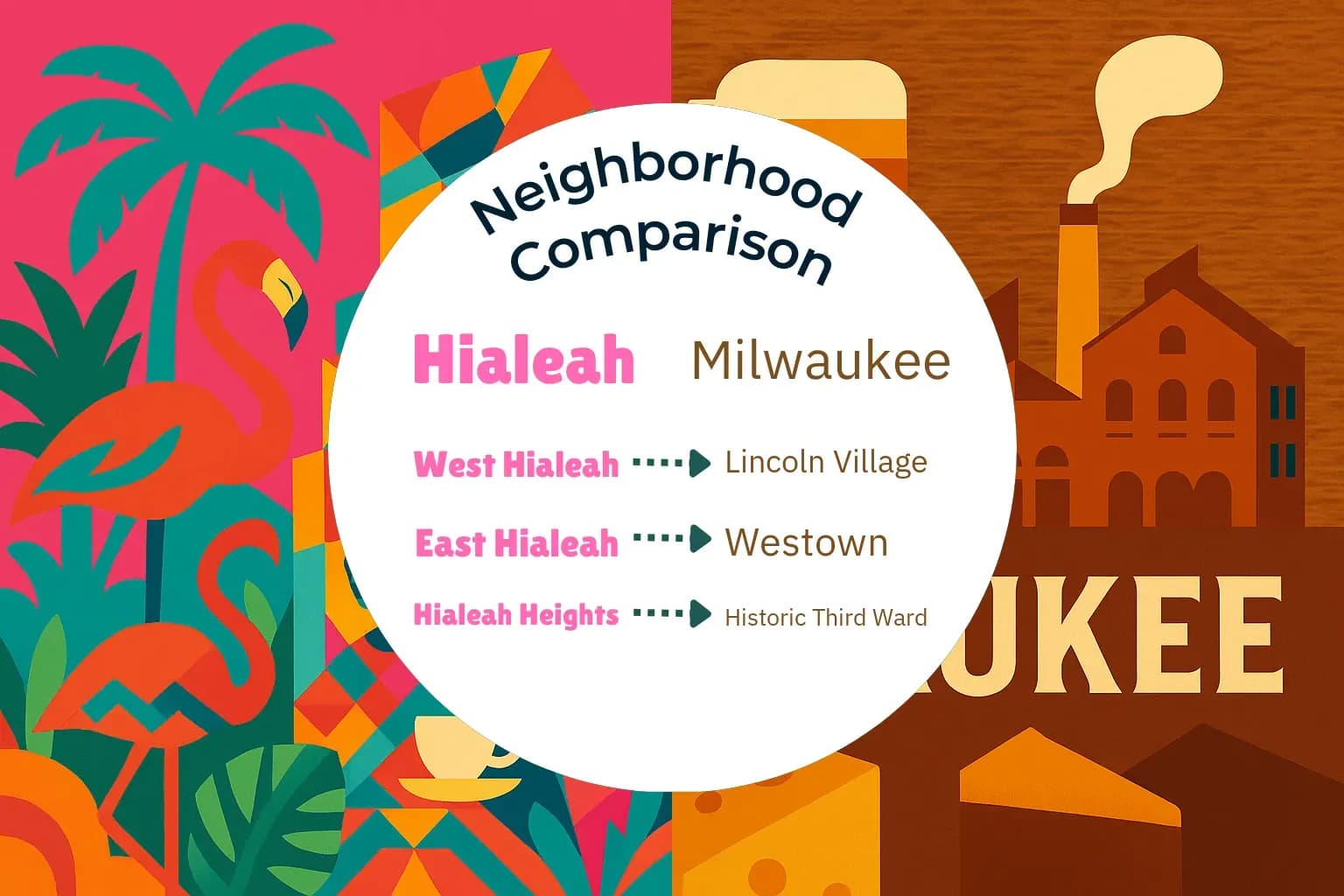 Hialeah vs Milwaukee Neighborhood Comparison