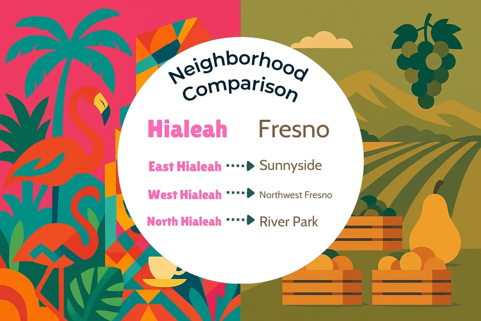 Hialeah vs Fresno Neighborhood Comparison