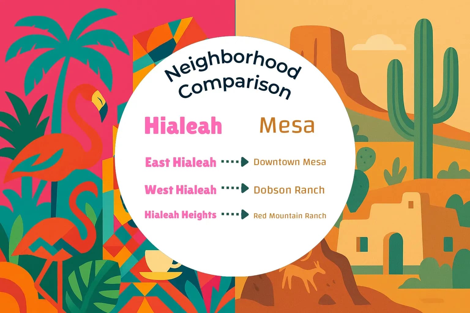 Hialeah vs Mesa Neighborhood Comparison
