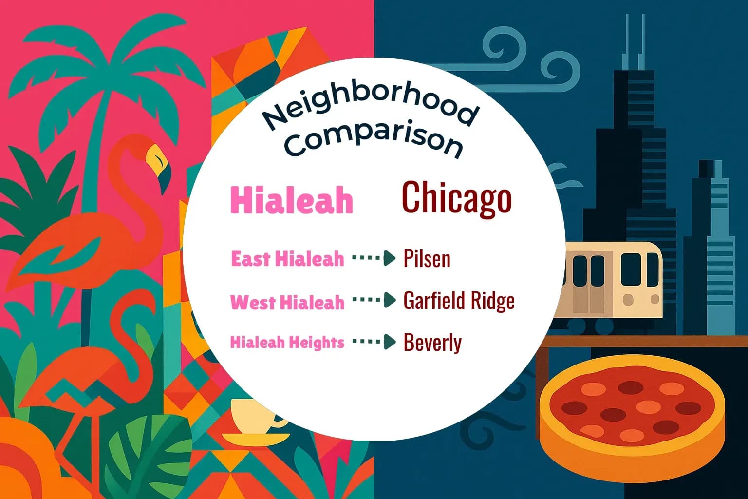 Hialeah vs Chicago Neighborhood Comparison