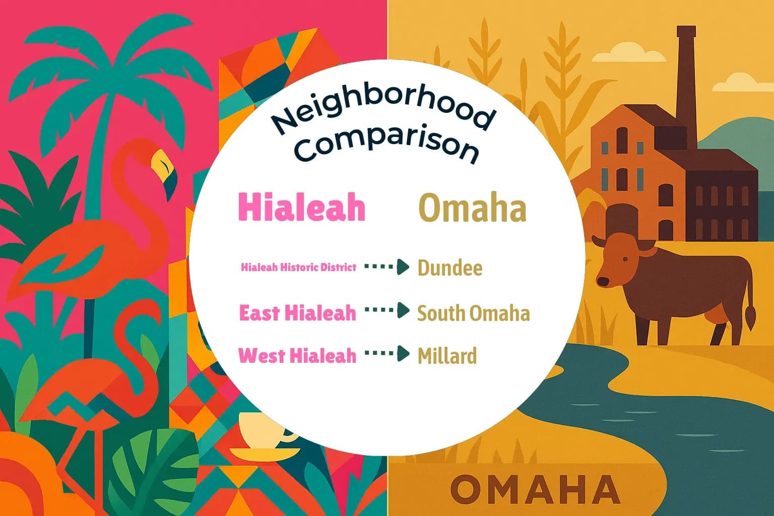 Hialeah vs Omaha Neighborhood Comparison