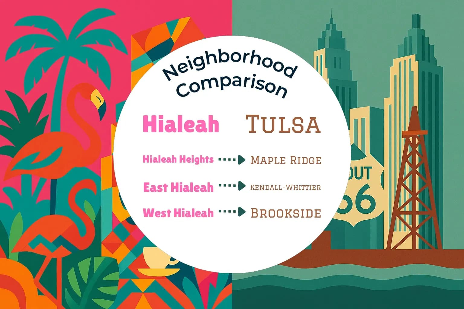 Hialeah vs Tulsa Neighborhood Comparison