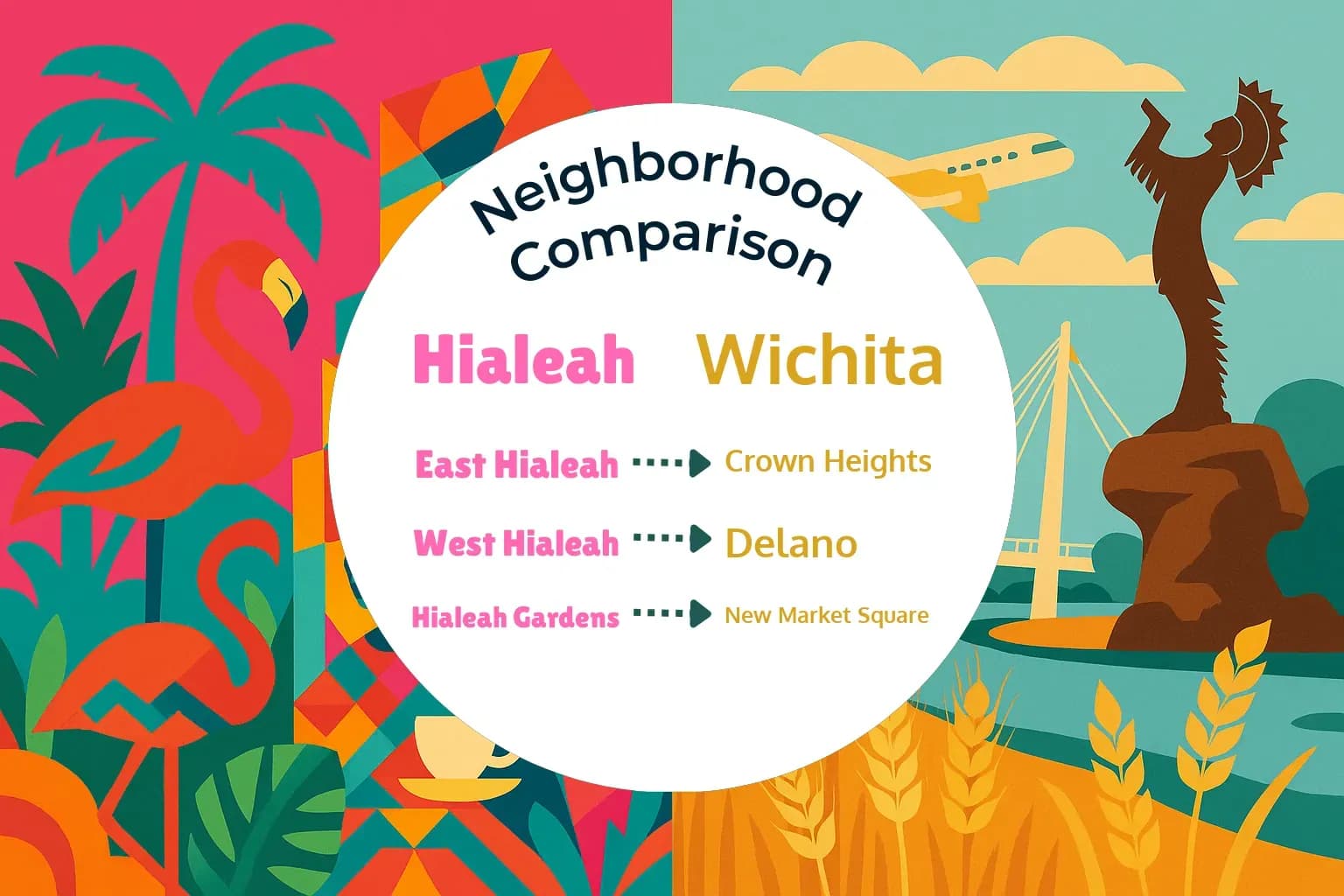Hialeah vs Wichita Neighborhood Comparison