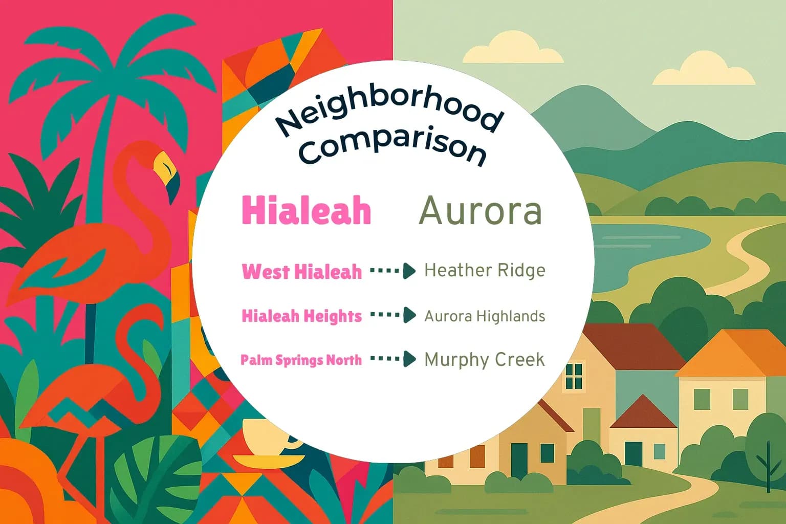 Hialeah vs Aurora Neighborhood Comparison