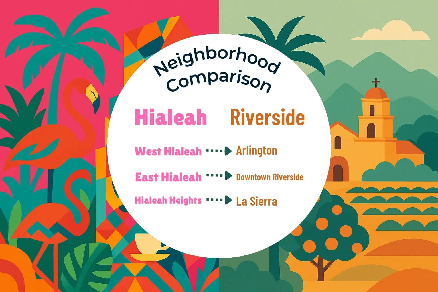 Hialeah vs Riverside Neighborhood Comparison