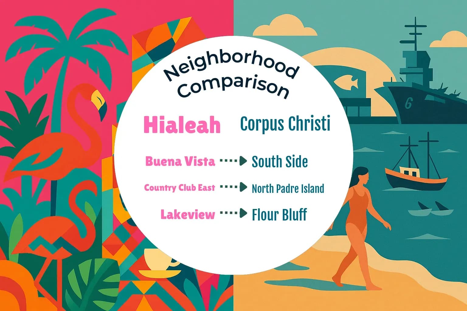 Hialeah vs Corpus Christi Neighborhood Comparison