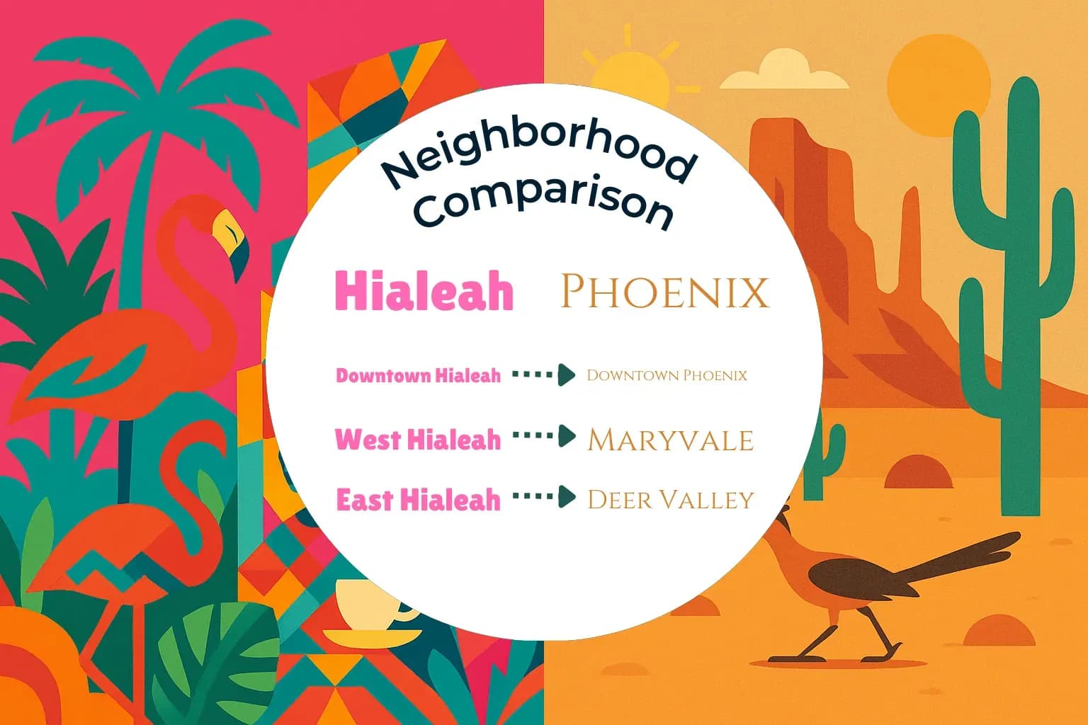 Hialeah vs Phoenix Neighborhood Comparison