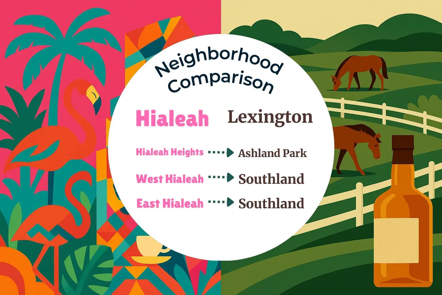 Hialeah vs Lexington Neighborhood Comparison