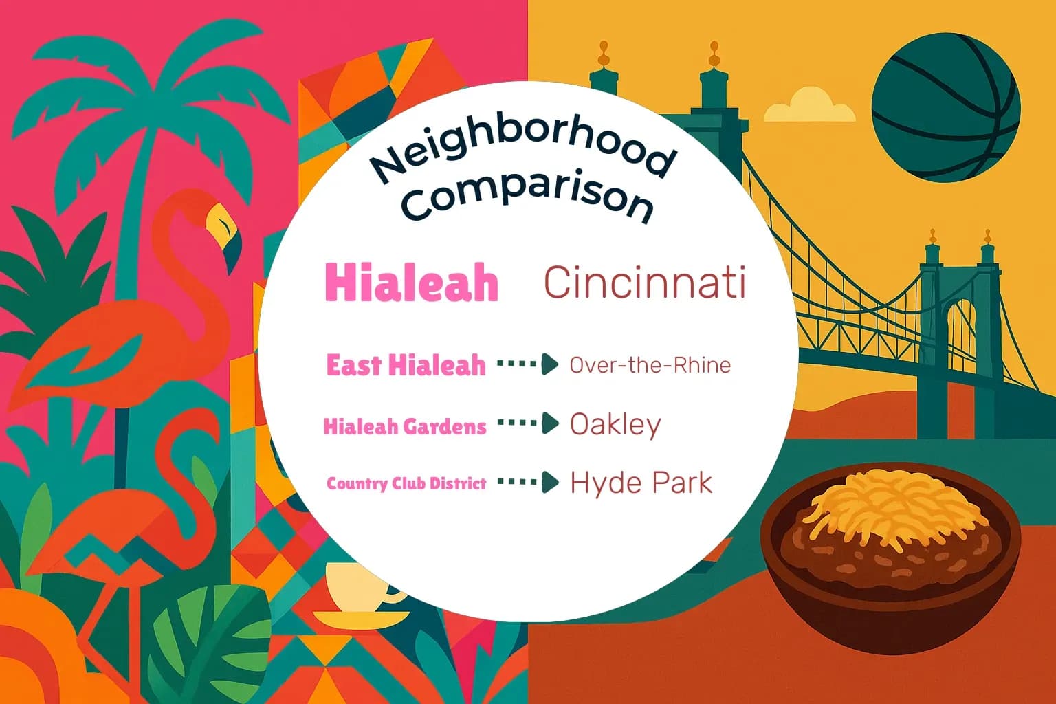 Hialeah vs Cincinnati Neighborhood Comparison