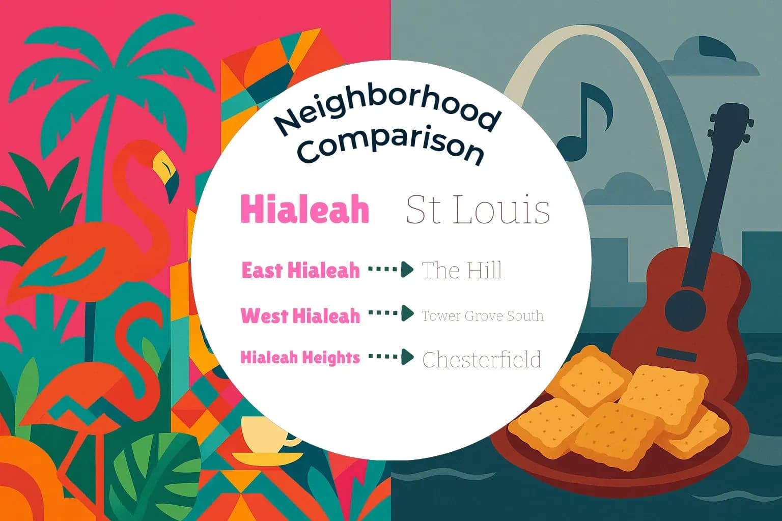 Hialeah vs St. Louis Neighborhood Comparison