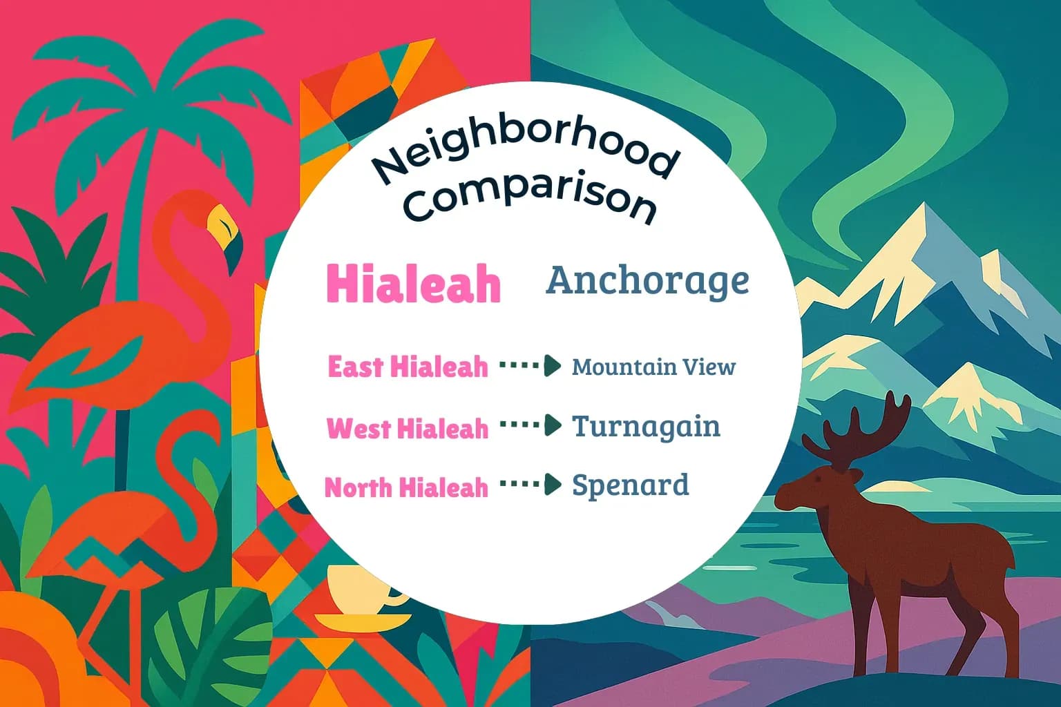 Hialeah vs Anchorage Neighborhood Comparison
