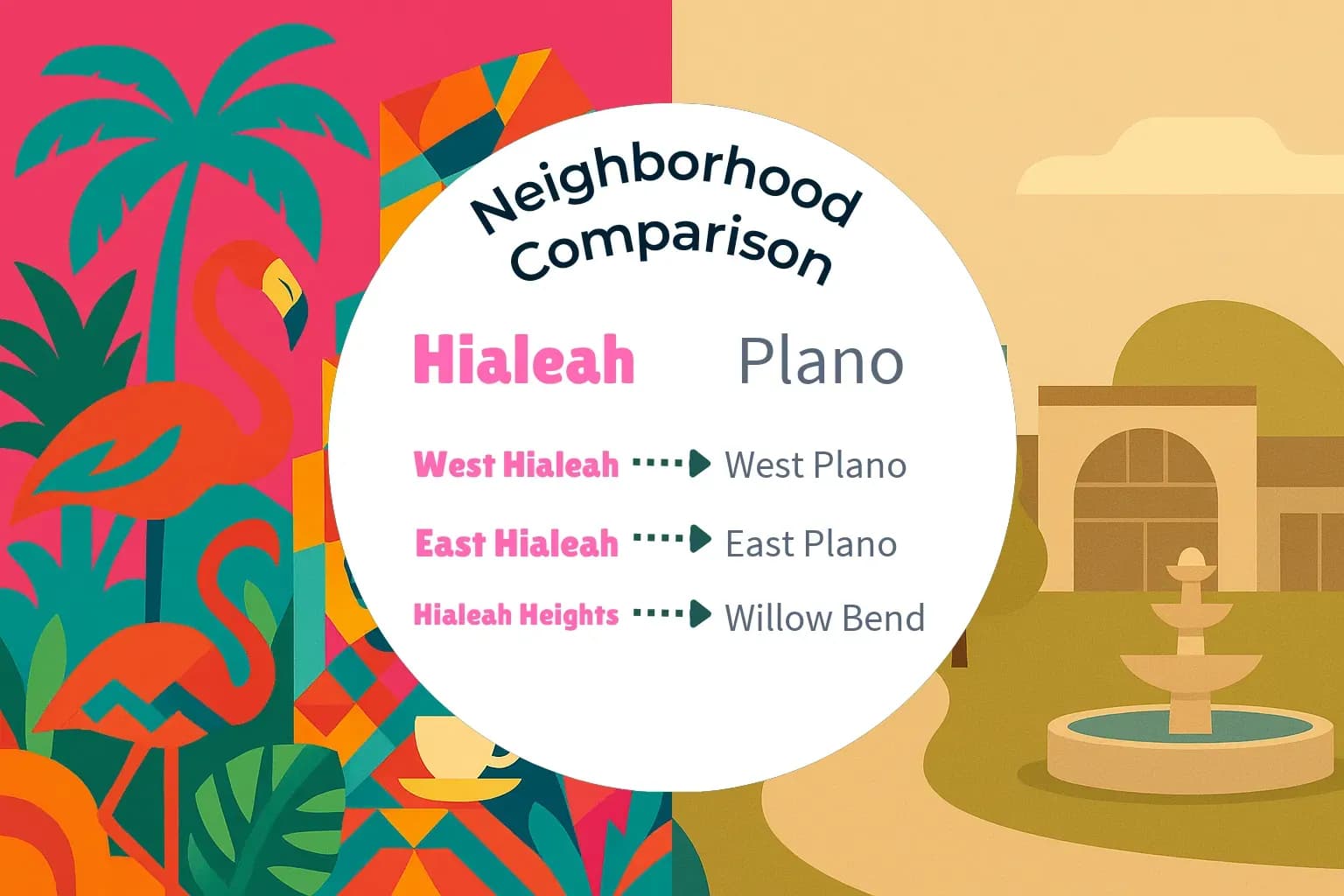 Hialeah vs Plano Neighborhood Comparison