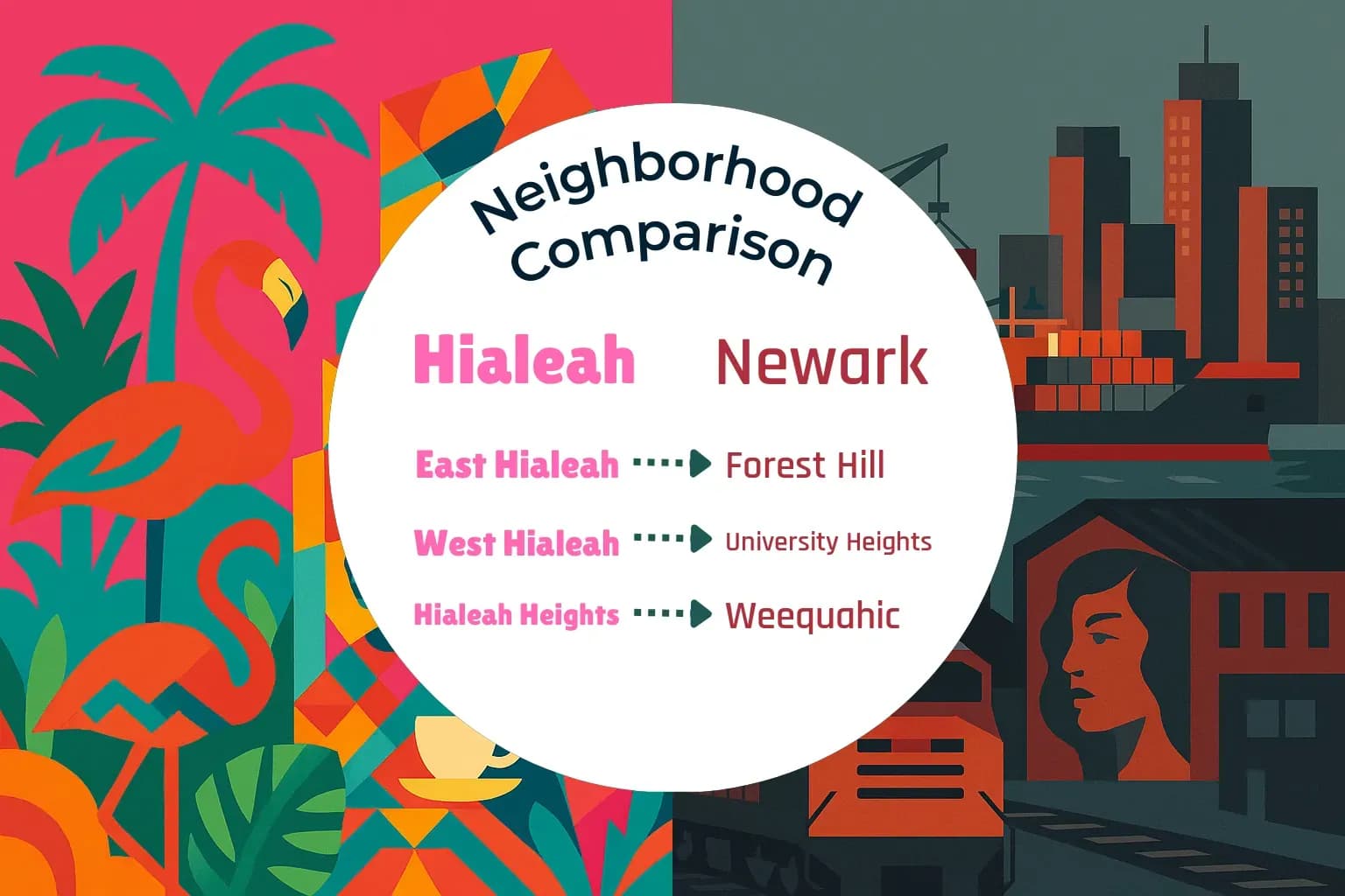 Hialeah vs Newark Neighborhood Comparison