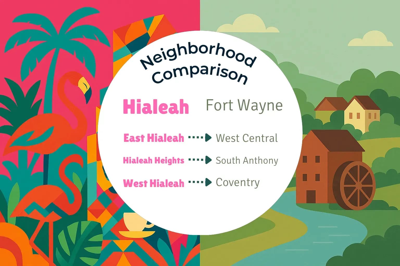 Hialeah vs Fort Wayne Neighborhood Comparison