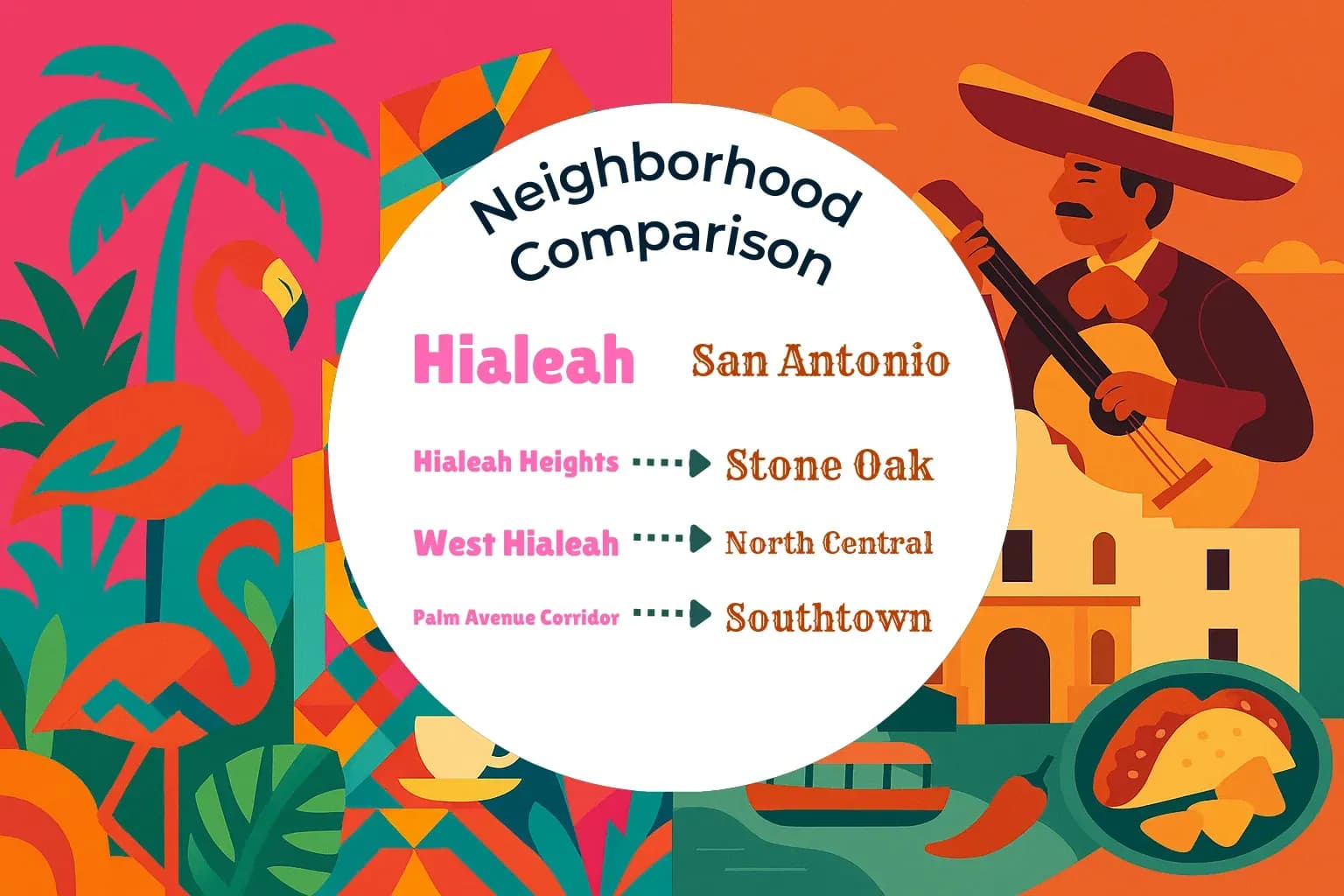 Hialeah vs San Antonio Neighborhood Comparison