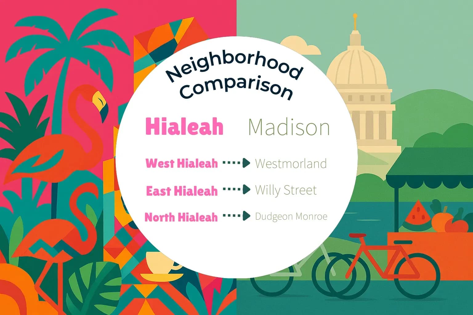 Hialeah vs Madison Neighborhood Comparison