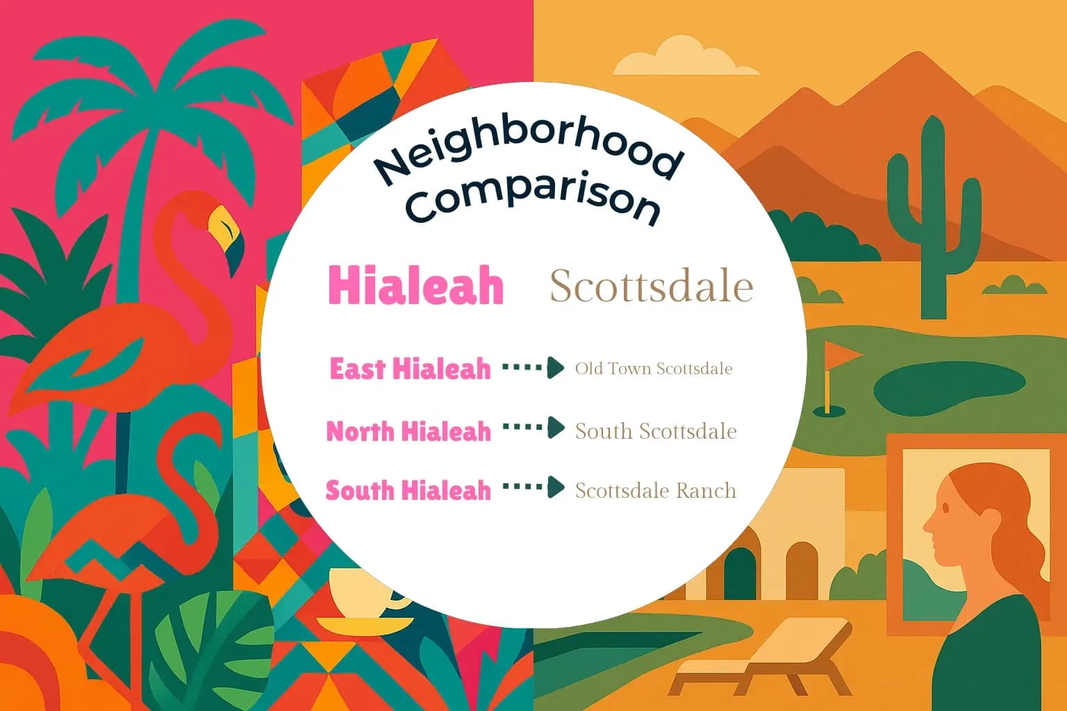 Hialeah vs Scottsdale Neighborhood Comparison