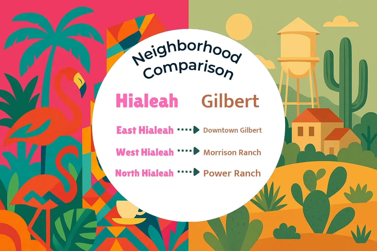 Hialeah vs Gilbert Neighborhood Comparison
