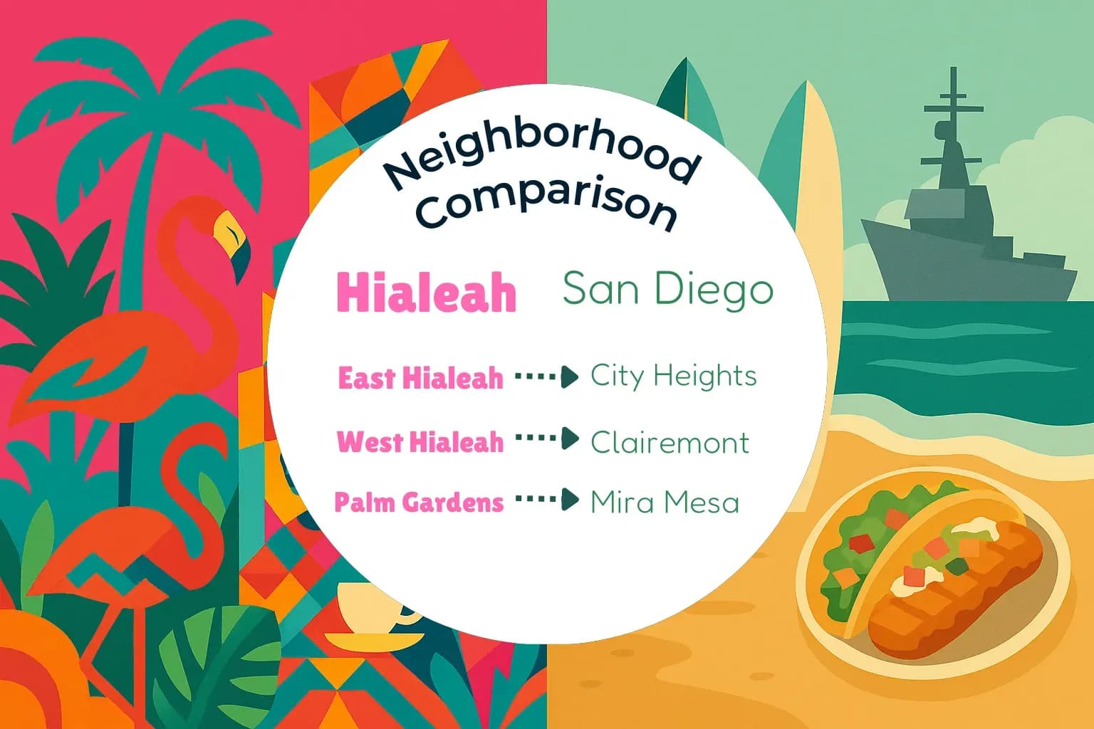Hialeah vs San Diego Neighborhood Comparison