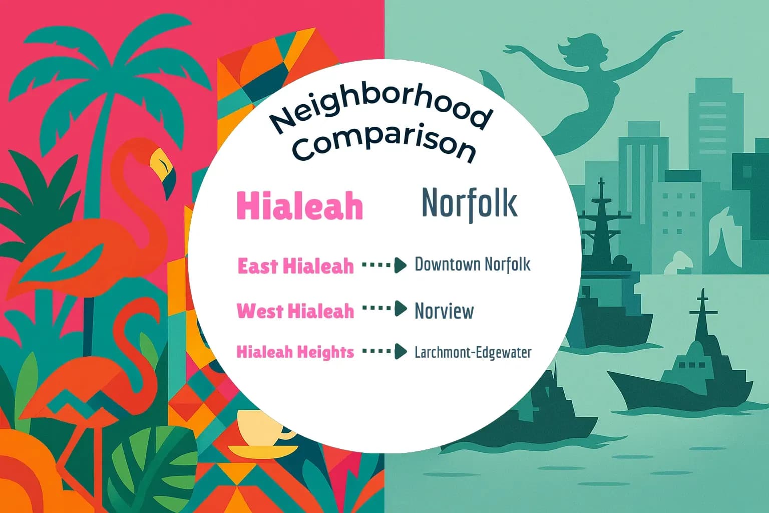 Hialeah vs Norfolk Neighborhood Comparison