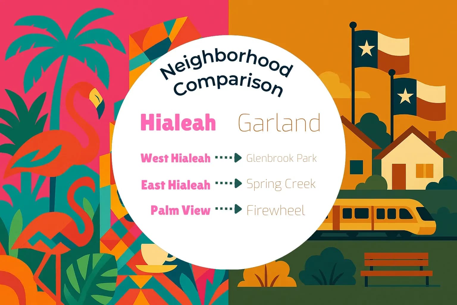 Hialeah vs Garland Neighborhood Comparison