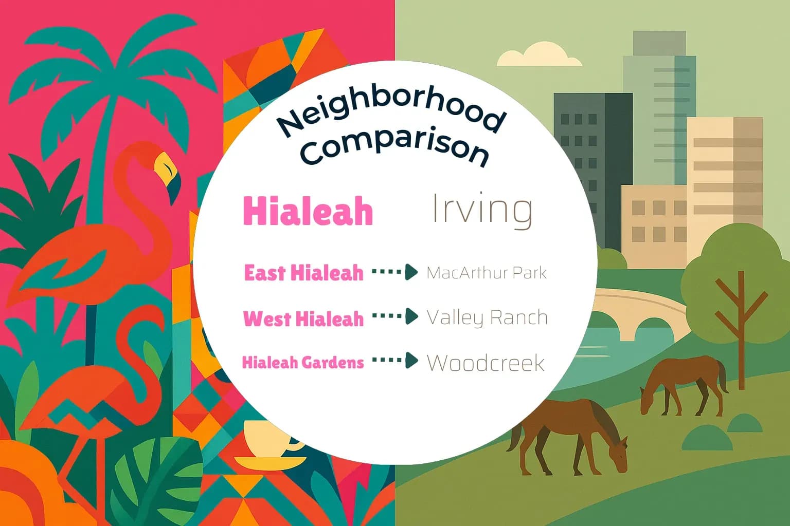 Hialeah vs Irving Neighborhood Comparison