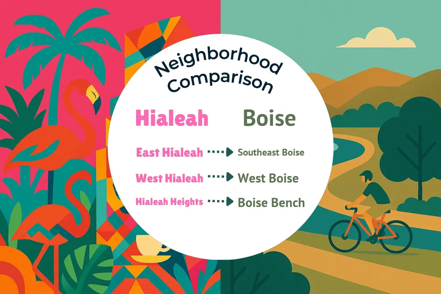 Hialeah vs Boise Neighborhood Comparison