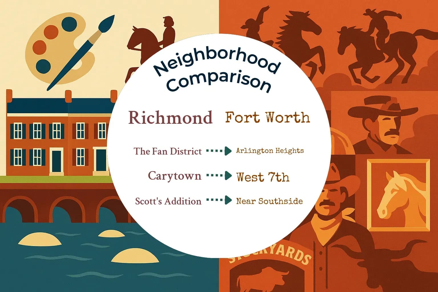 Richmond vs Fort Worth Neighborhood Comparison
