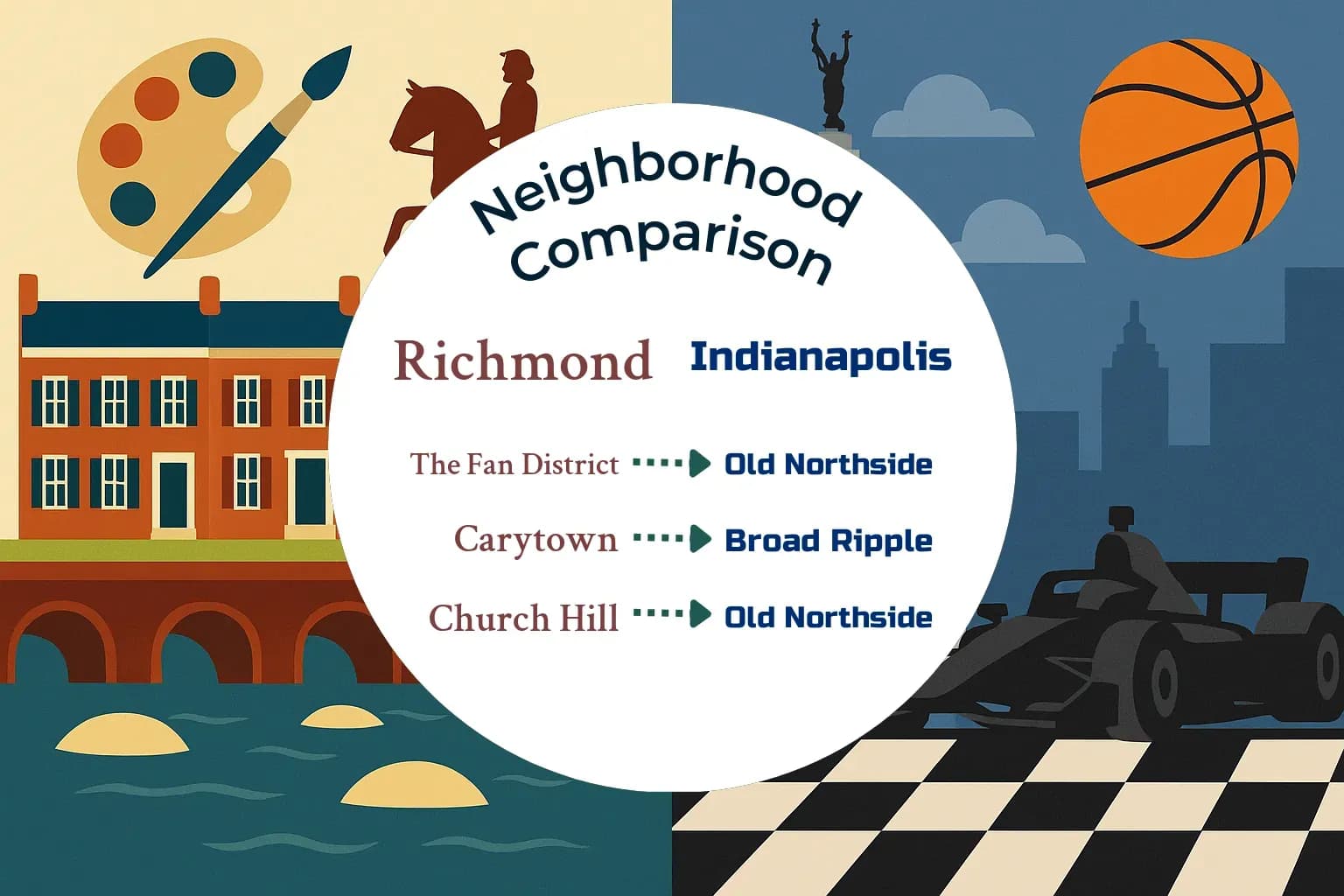 Richmond vs Indianapolis Neighborhood Comparison