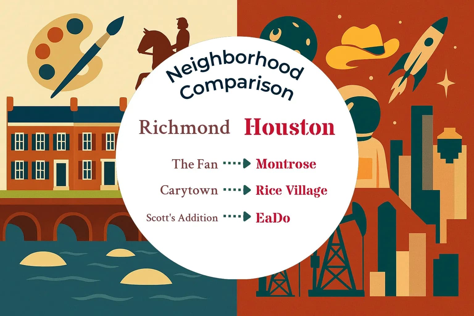 Richmond vs Houston Neighborhood Comparison