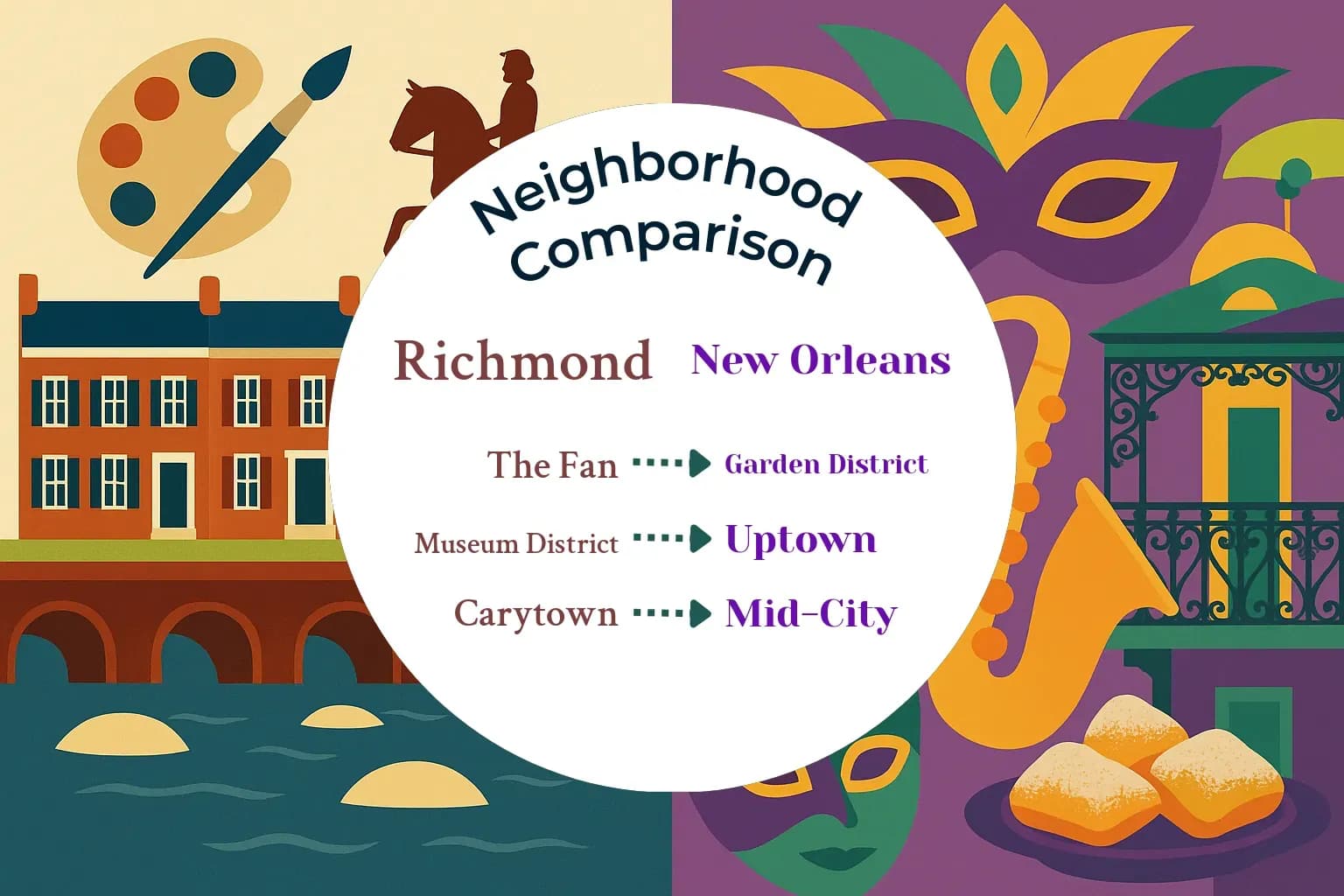 Richmond vs New Orleans Neighborhood Comparison