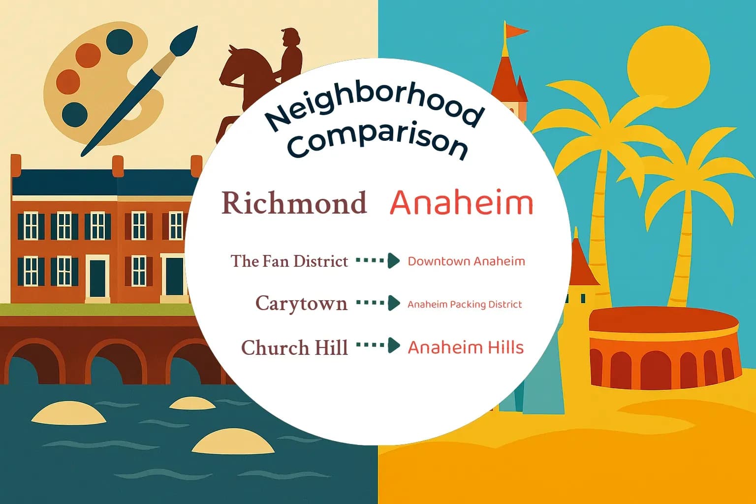 Richmond vs Anaheim Neighborhood Comparison