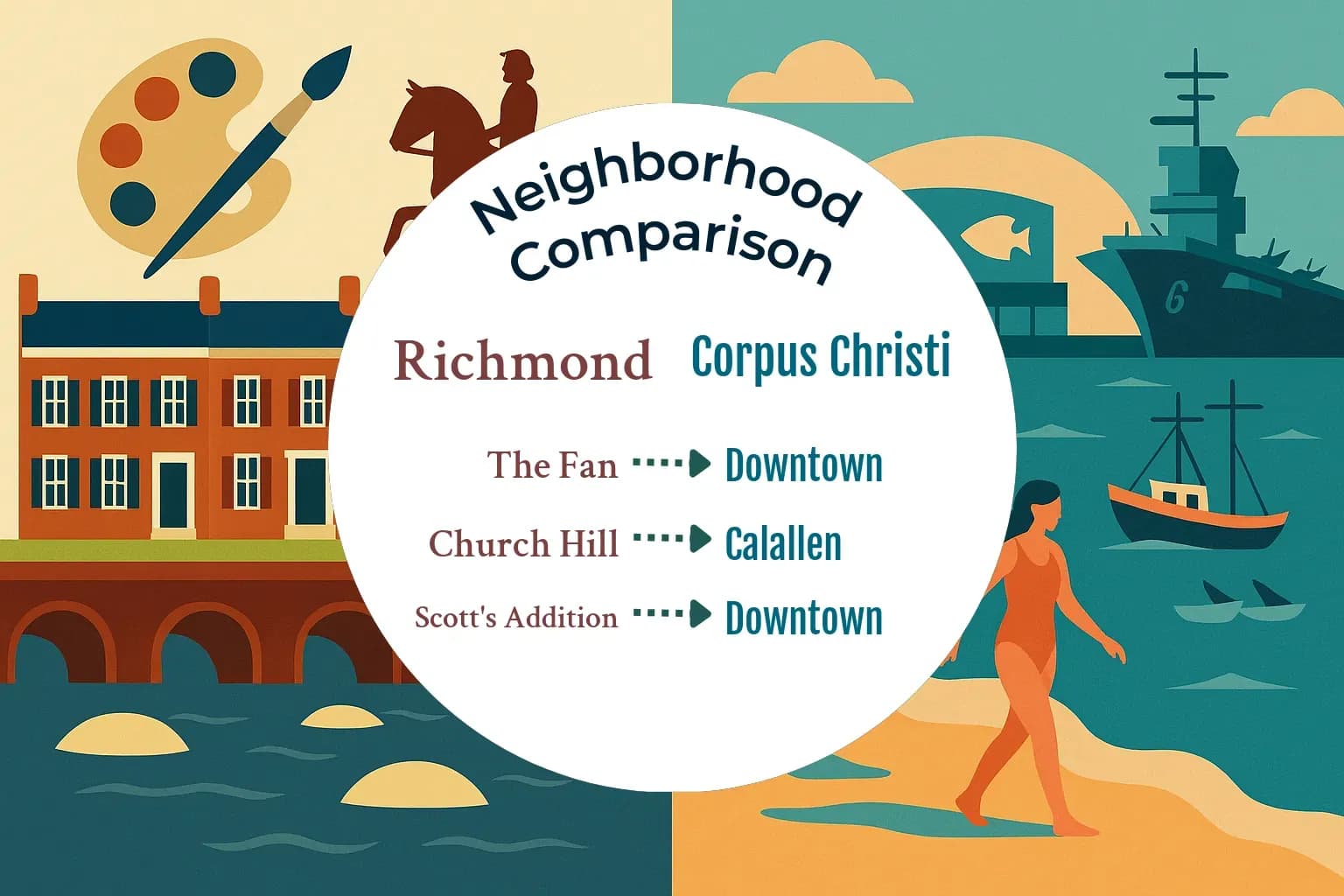 Richmond vs Corpus Christi Neighborhood Comparison