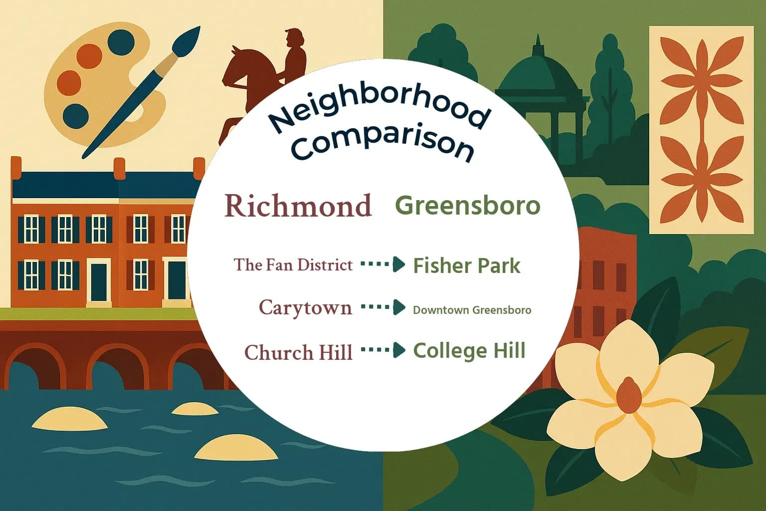 Richmond vs Greensboro Neighborhood Comparison